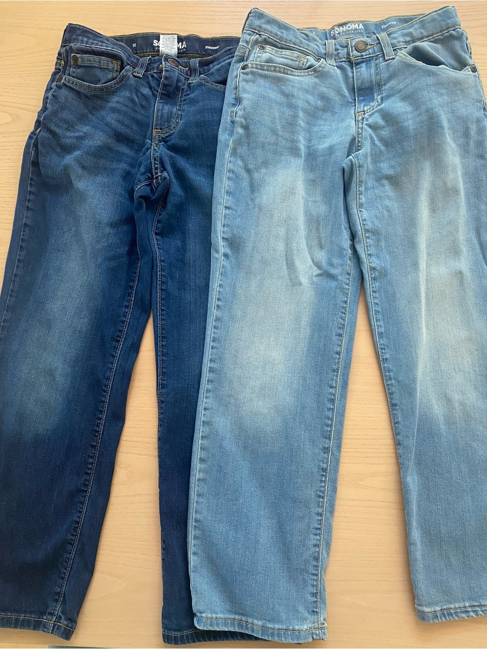 Sonoma Boy’s Straight-Leg Jeans in Dark Wash & Light Wash